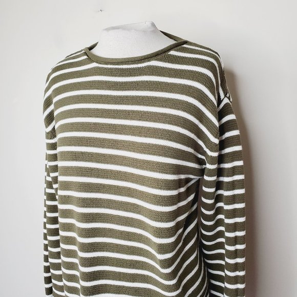 NORDSTROM HEDGE Striped Oversized Cotton Sweater - Picture 4 of 9